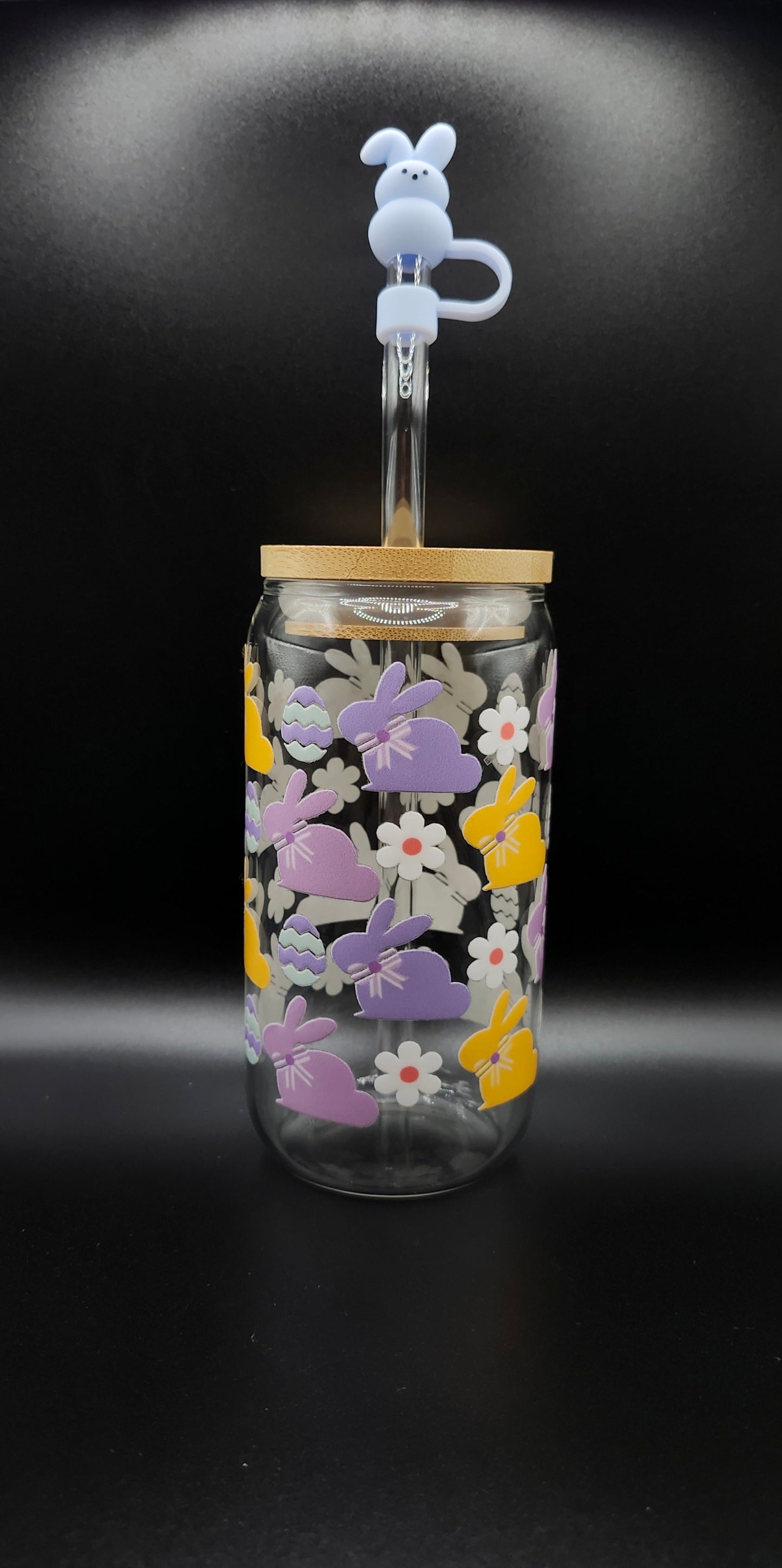 Easter Bunny Glass Cup