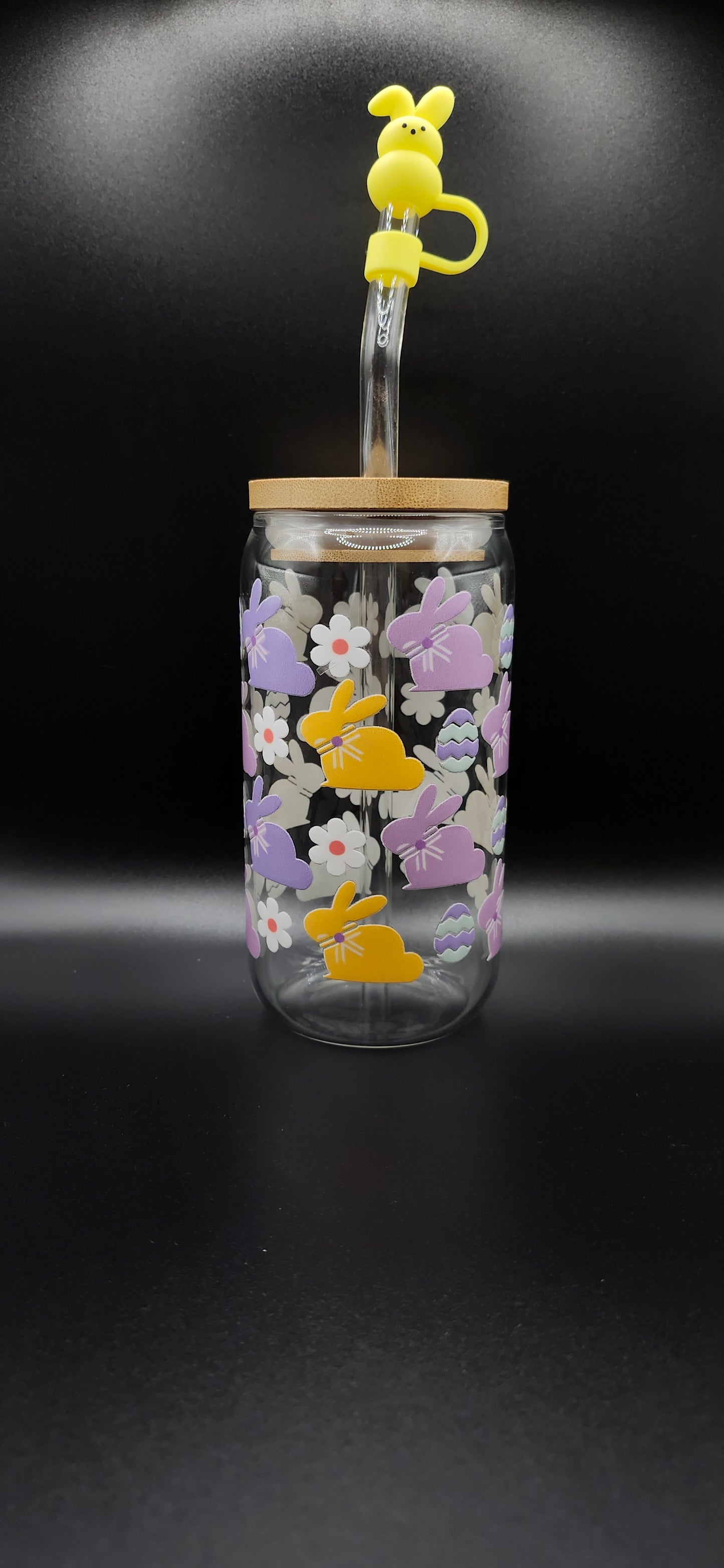 Easter Bunny Glass Cup