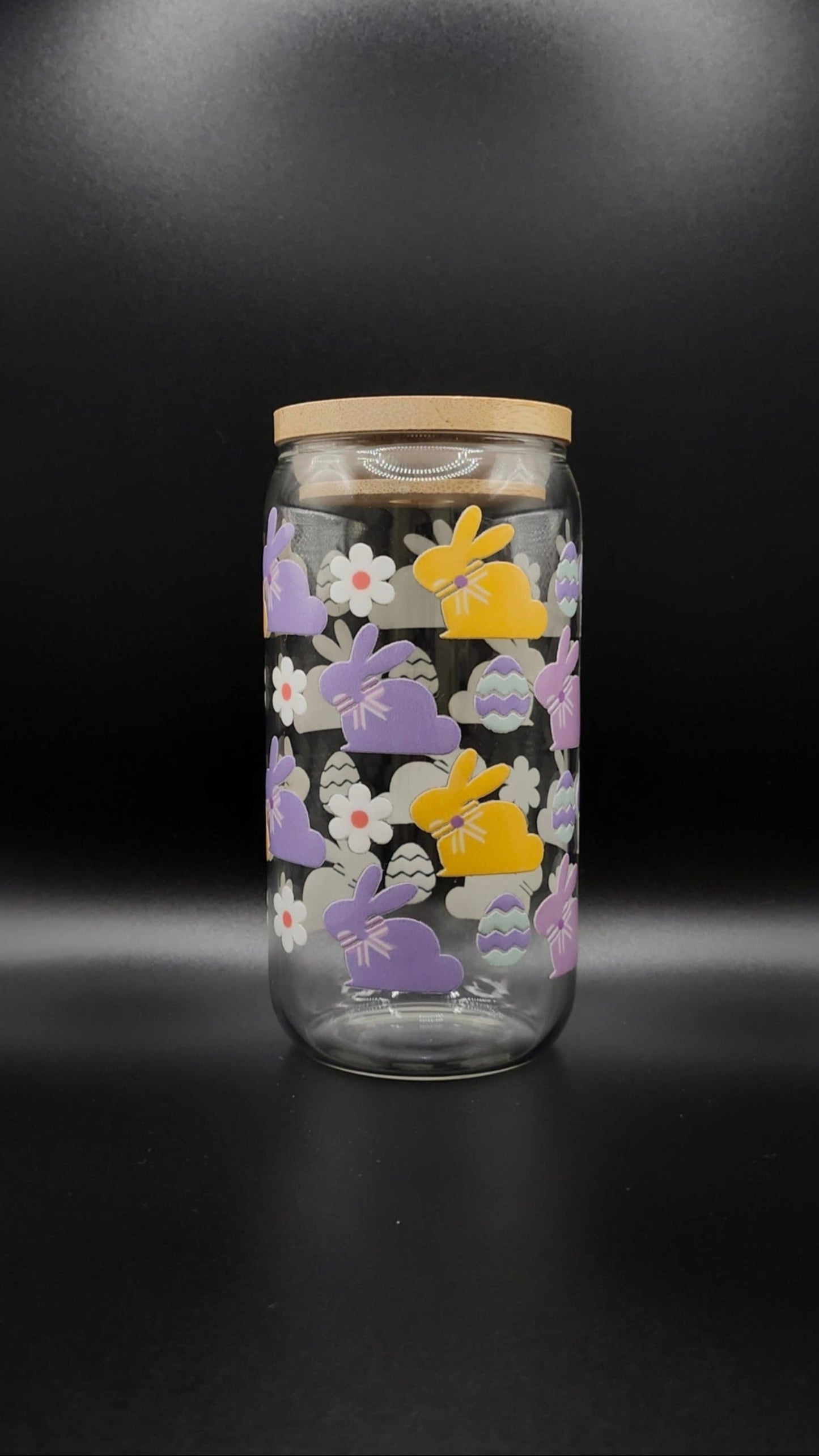 Easter Bunny Glass Cup