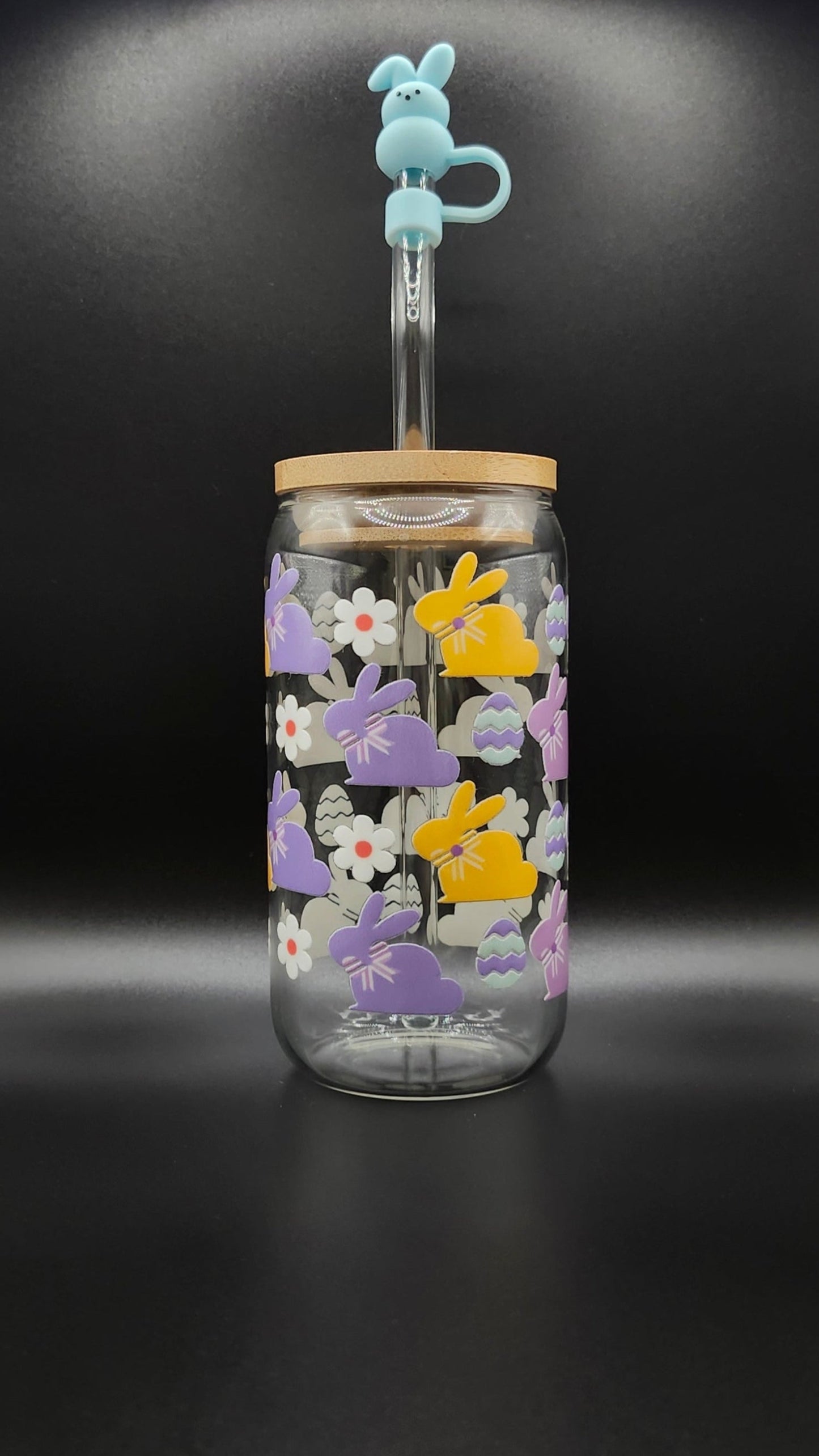 Easter Bunny Glass Cup